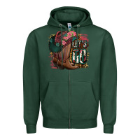 Sports Green Let's Go Zipper Hoodie - Jasminsmagicworld