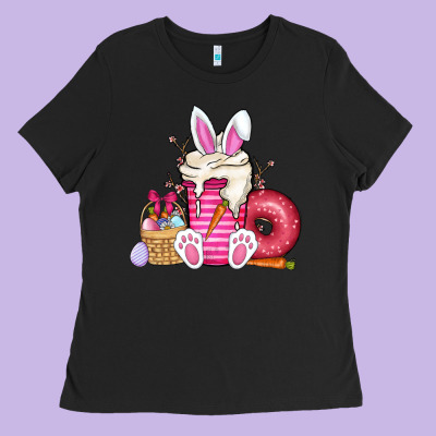 Easter Day Coffee Ladies Tee Designed By Cowhidedigitalart