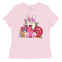 Bubblegum Pink Easter day coffee Ladies Tee - CowhideDigitalArt