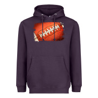 Plum Football Brushstroke Heavyweight Hoodie - RanaPortraitStore