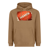 Toasted Coconut Football Brushstroke Heavyweight Hoodie - RanaPortraitStore