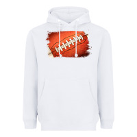 White Football Brushstroke Heavyweight Hoodie - RanaPortraitStore