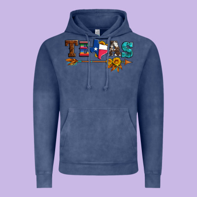Texas With Arrow And Sunflowers Vintage Hoodie Designed By Artiststas