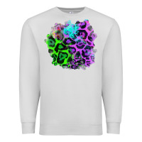 Dove Grey Colorful Leopard patch Premium Sweatshirt - RanaPortraitStore