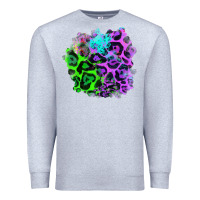 Heather Grey Colorful Leopard patch Premium Sweatshirt - RanaPortraitStore