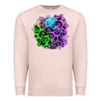 Pale Pink Colorful Leopard patch Premium Sweatshirt - RanaPortraitStore