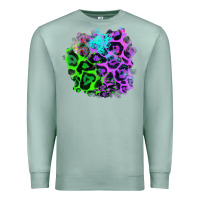 Seafoam Colorful Leopard patch Premium Sweatshirt - RanaPortraitStore