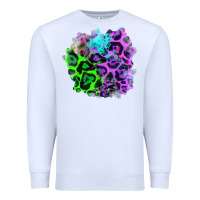 White Colorful Leopard patch Premium Sweatshirt - RanaPortraitStore