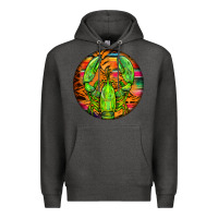 Charcoal Heather lobster round Premium Hoodie - BarkalooDesign