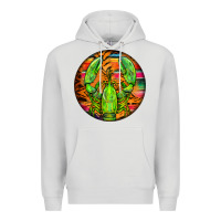 Dove Grey lobster round Premium Hoodie - BarkalooDesign