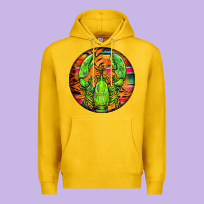 Lobster Round Premium Hoodie Designed By Barkaloodesign