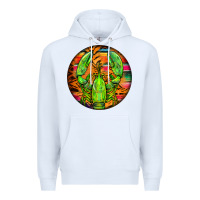 White lobster round Premium Hoodie - BarkalooDesign