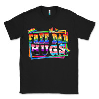 Black Free dad hugs pride Classic Tee - FaDigitalArtStudio