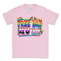 Bubblegum Pink Free dad hugs pride Classic Tee - FaDigitalArtStudio