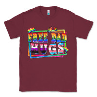 Burgundy Free dad hugs pride Classic Tee - FaDigitalArtStudio