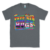 Charcoal Heather Free dad hugs pride Classic Tee - FaDigitalArtStudio