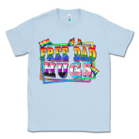Dusty Blue Free dad hugs pride Classic Tee - FaDigitalArtStudio