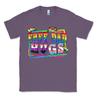 Lavender Free dad hugs pride Classic Tee - FaDigitalArtStudio