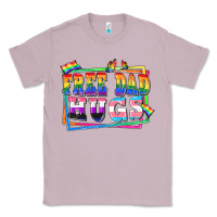 Lilac Free dad hugs pride Classic Tee - FaDigitalArtStudio