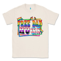 Natural Free dad hugs pride Classic Tee - FaDigitalArtStudio