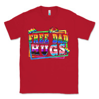 Red Free dad hugs pride Classic Tee - FaDigitalArtStudio