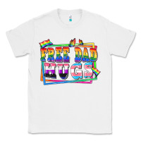 White Free dad hugs pride Classic Tee - FaDigitalArtStudio