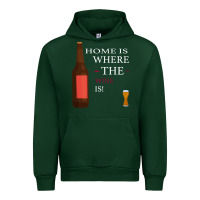 Forest Green HOME IS WHERE THE WINE IS Urban Hoodie - Bettercallsaul
