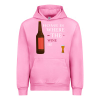 Fuchsia Pink HOME IS WHERE THE WINE IS Urban Hoodie - Bettercallsaul
