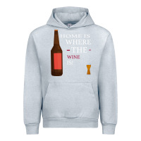 Heather Grey HOME IS WHERE THE WINE IS Urban Hoodie - Bettercallsaul