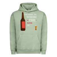 Pigment Oil Green HOME IS WHERE THE WINE IS Urban Hoodie - Bettercallsaul