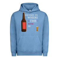 Pigment Pebble Blue HOME IS WHERE THE WINE IS Urban Hoodie - Bettercallsaul
