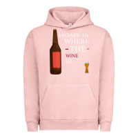 Pigment Salmon HOME IS WHERE THE WINE IS Urban Hoodie - Bettercallsaul