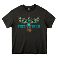 Asphalt turquoise freebird Heavy Core Tee - RanaPortraitStore