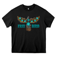 Black turquoise freebird Heavy Core Tee - RanaPortraitStore