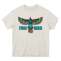 Cream turquoise freebird Heavy Core Tee - RanaPortraitStore