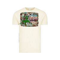 Vintage Arctic merry Christmas tree western Vintage Tee - CowhideDigitalArt