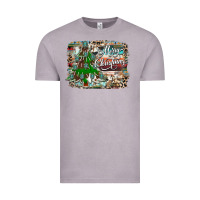 Vintage Zinc merry Christmas tree western Vintage Tee - CowhideDigitalArt