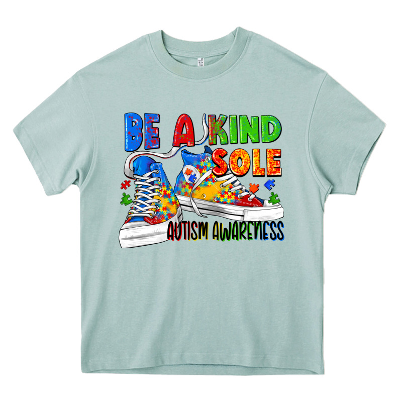 Be A Kind Sole Autism Awareness Heavy Core Tee by FaDigitalArtStudio | Teevron