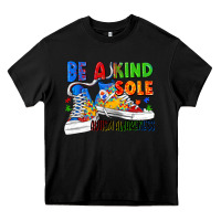 Black Be a kind sole Autism Awareness Heavy Core Tee - FaDigitalArtStudio