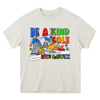 Cream Be a kind sole Autism Awareness Heavy Core Tee - FaDigitalArtStudio