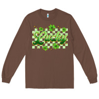 Chestnut checkered lucky Long Sleeve Tee - Artiststas