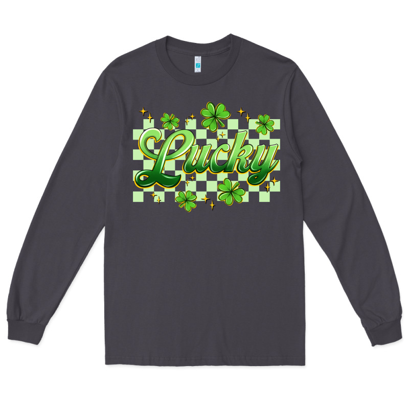 Checkered Lucky Long Sleeve Tee by Artiststas | Teevron