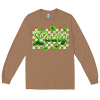Toasted Coconut checkered lucky Long Sleeve Tee - Artiststas
