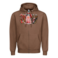 Chestnut joy with pig Zipper Hoodie - RanaPortraitStore
