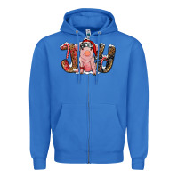 True Royal joy with pig Zipper Hoodie - RanaPortraitStore