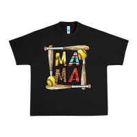 Black softball mama Urban Heavy Tee - CowhideDigitalArt