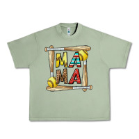 Oil Green softball mama Urban Heavy Tee - CowhideDigitalArt