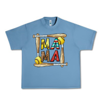 Pebble Blue softball mama Urban Heavy Tee - CowhideDigitalArt