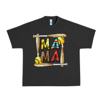 Pigment Black softball mama Urban Heavy Tee - CowhideDigitalArt