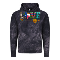 Cloud Black love texas serape cowhide cactus and sunflowers Vintage Hoodie - Artiststas